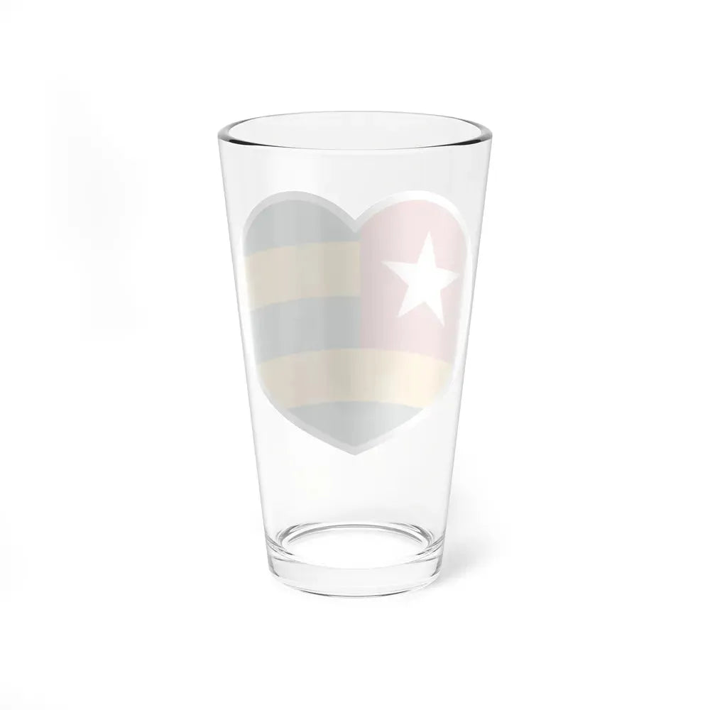 Heart Flag of Togo - Pint Glass 16oz - Go Mug Yourself