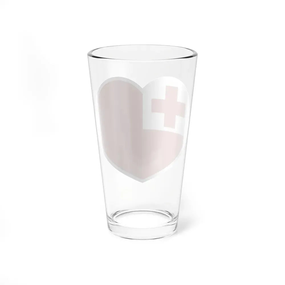 Heart Flag of Tonga - Pint Glass 16oz - Go Mug Yourself