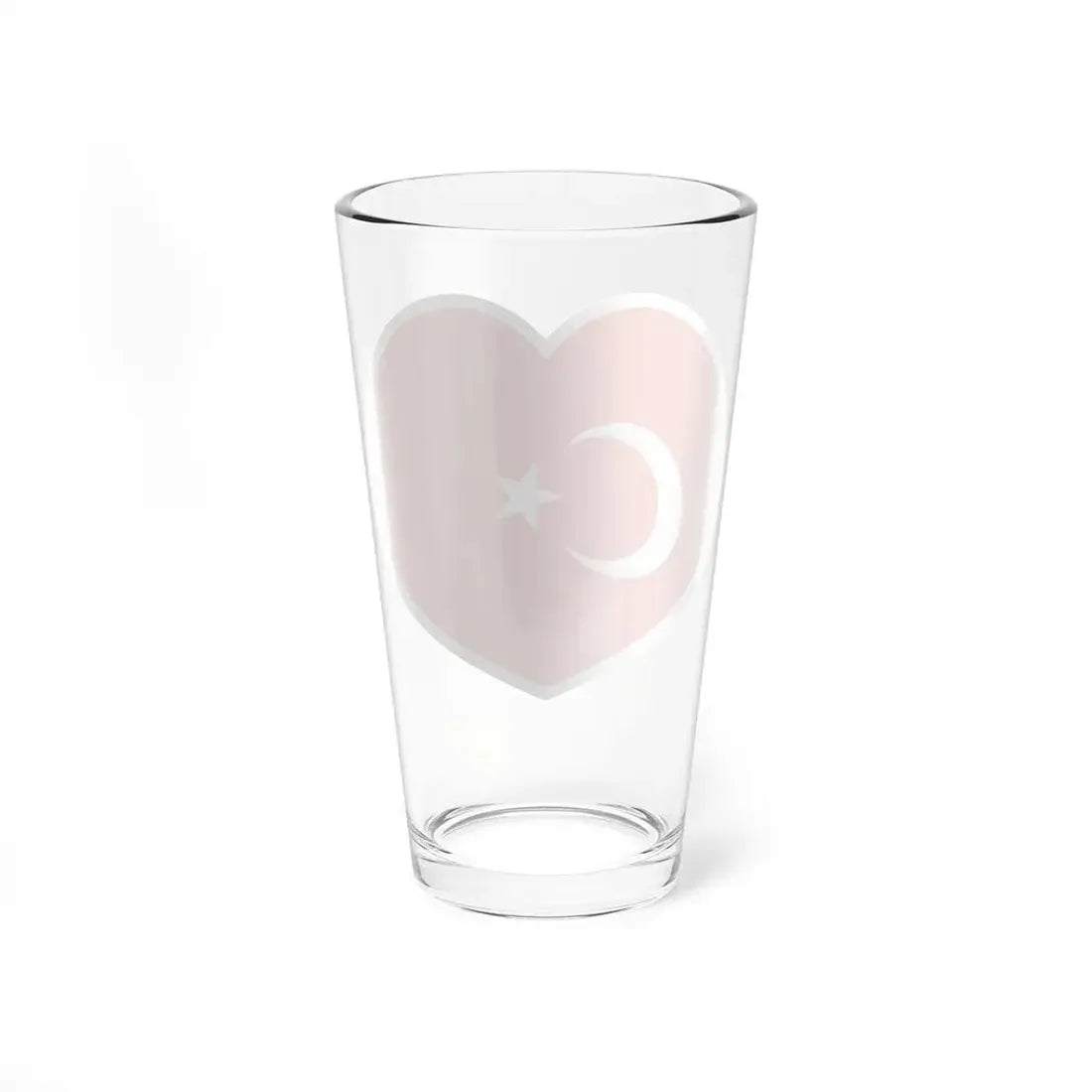 Heart Flag of Turkey - Pint Glass 16oz - Go Mug Yourself