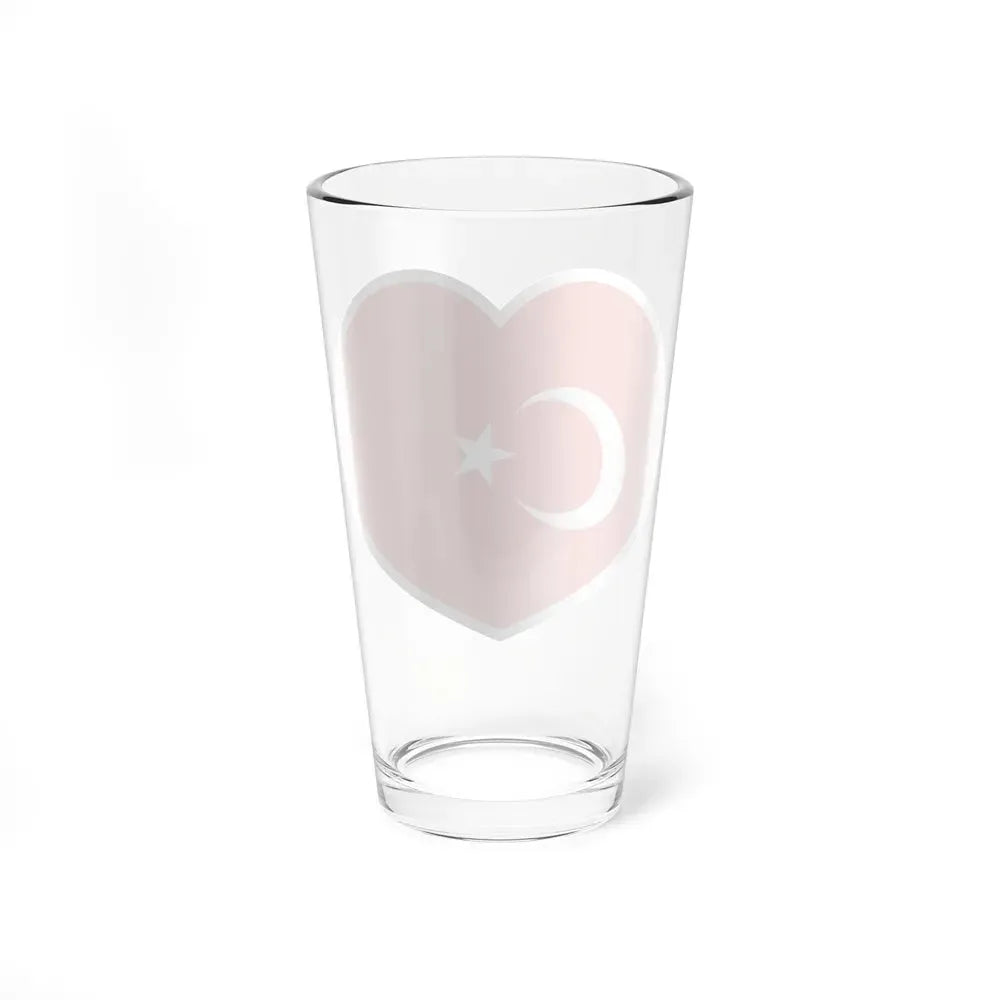Heart Flag of Turkey - Pint Glass 16oz - Go Mug Yourself
