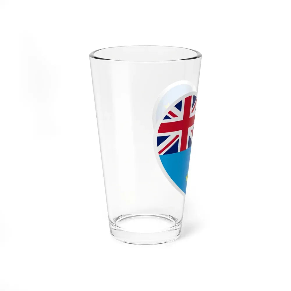 Heart Flag of Tuvalu - Pint Glass 16oz - Go Mug Yourself