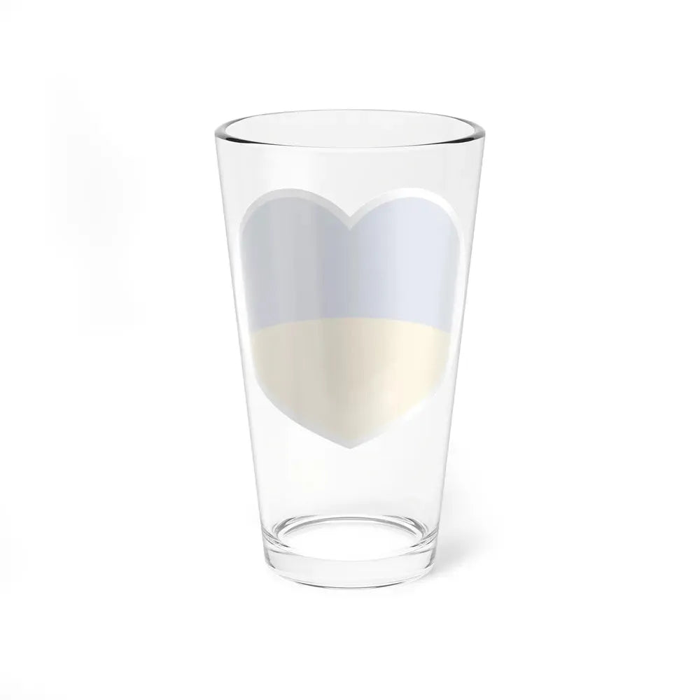 Heart Flag of Ukraine - Pint Glass 16oz - Go Mug Yourself