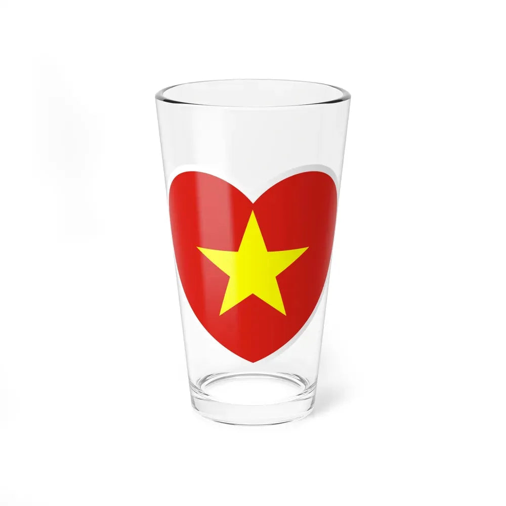 Heart Flag of Vietnam - Pint Glass 16oz 16oz - Go Mug Yourself