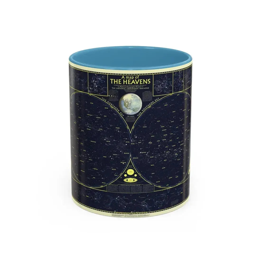 Heavens, The 1 (1957) (Map) Accent Coffee Mug 11oz Light Blue - Go Mug Yourself