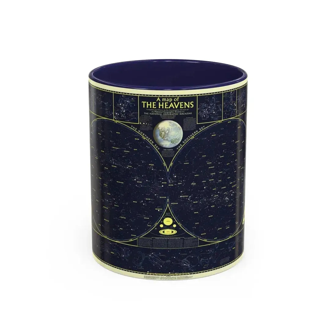 Heavens, The 1 (1957) (Map) Accent Coffee Mug 11oz Navy - Go Mug Yourself