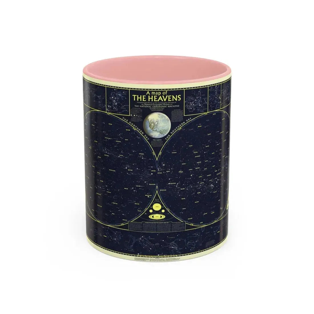 Heavens, The 1 (1957) (Map) Accent Coffee Mug 11oz Pink - Go Mug Yourself