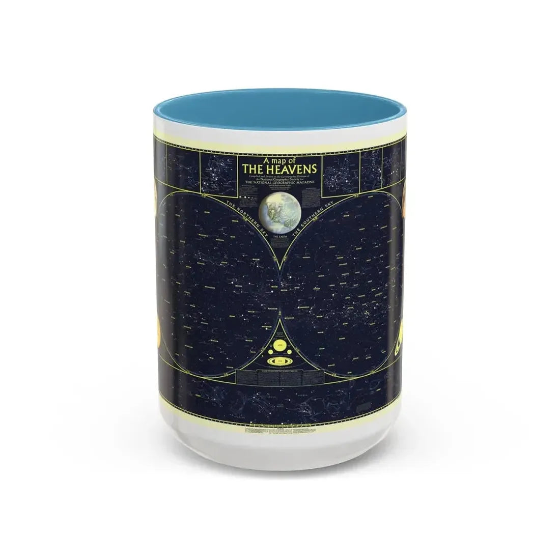 Heavens, The 1 (1957) (Map) Accent Coffee Mug 15oz Light Blue - Go Mug Yourself