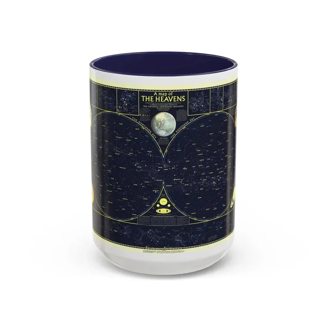 Heavens, The 1 (1957) (Map) Accent Coffee Mug 15oz Navy - Go Mug Yourself
