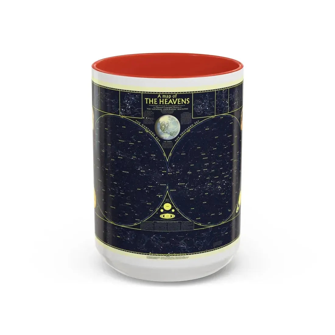 Heavens, The 1 (1957) (Map) Accent Coffee Mug 15oz Red - Go Mug Yourself