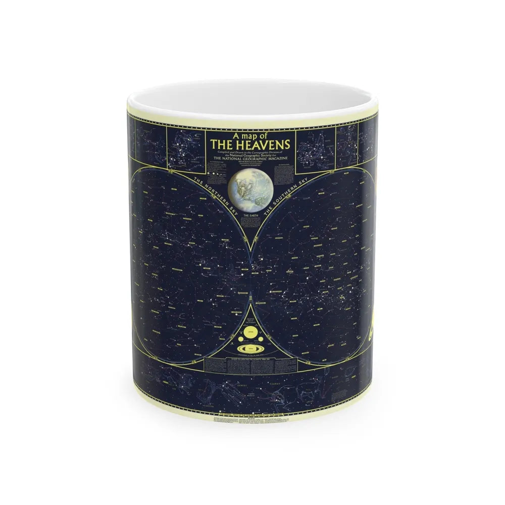 Heavens, The 1 (1957) (Map) White Coffee Mug-11oz-Go Mug Yourself
