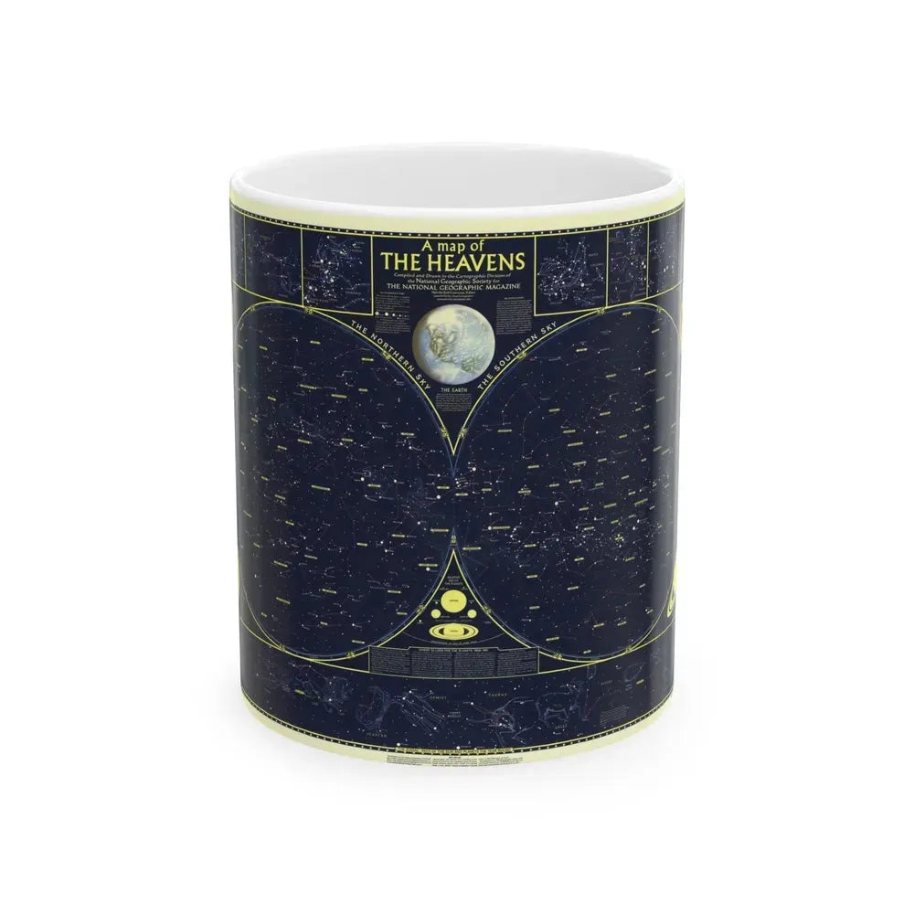 Heavens, The 1 (1957) (Map) White Coffee Mug 11oz - Go Mug Yourself