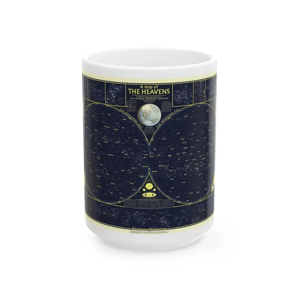 Heavens, The 1 (1957) (Map) White Coffee Mug 15oz - Go Mug Yourself