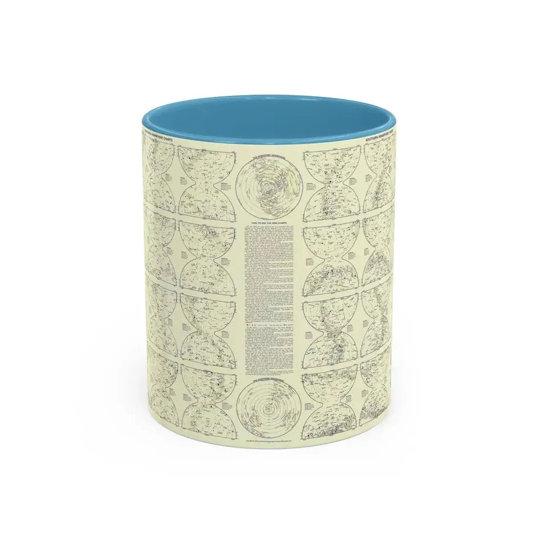 Heavens, The 2 (1957) (Map) Accent Coffee Mug 11oz Light Blue - Go Mug Yourself