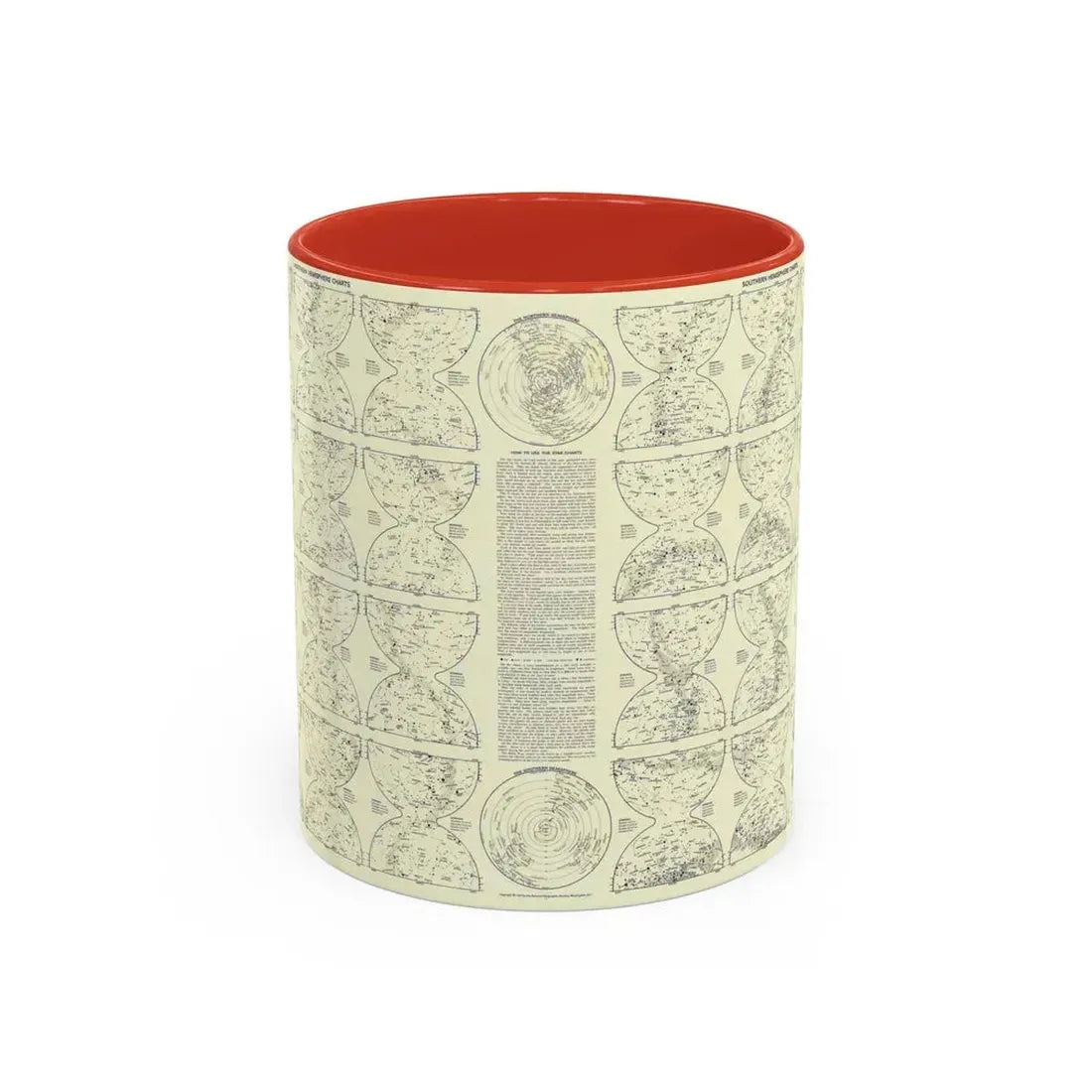 Heavens, The 2 (1957) (Map) Accent Coffee Mug 11oz Red - Go Mug Yourself