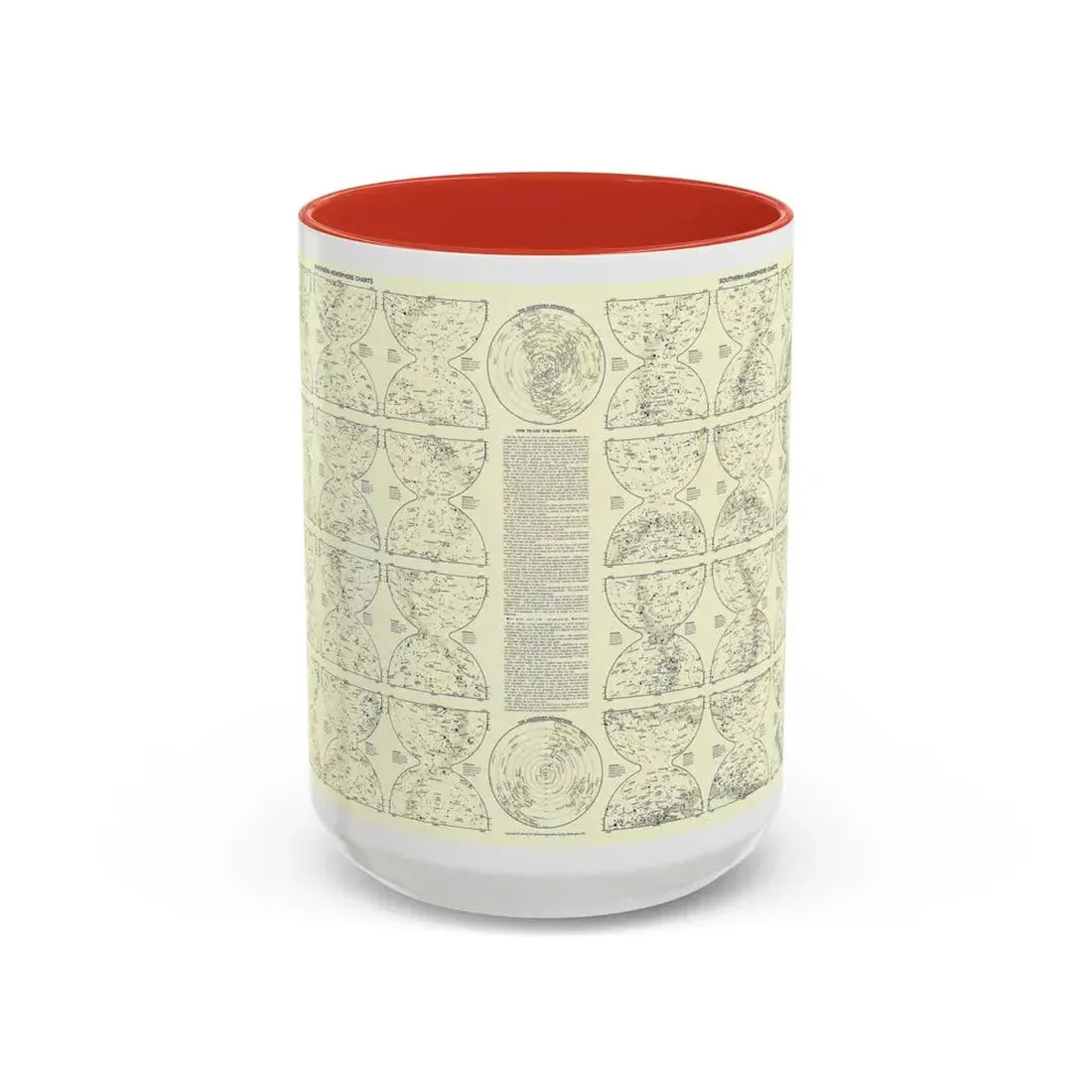 Heavens, The 2 (1957) (Map) Accent Coffee Mug 15oz Red - Go Mug Yourself