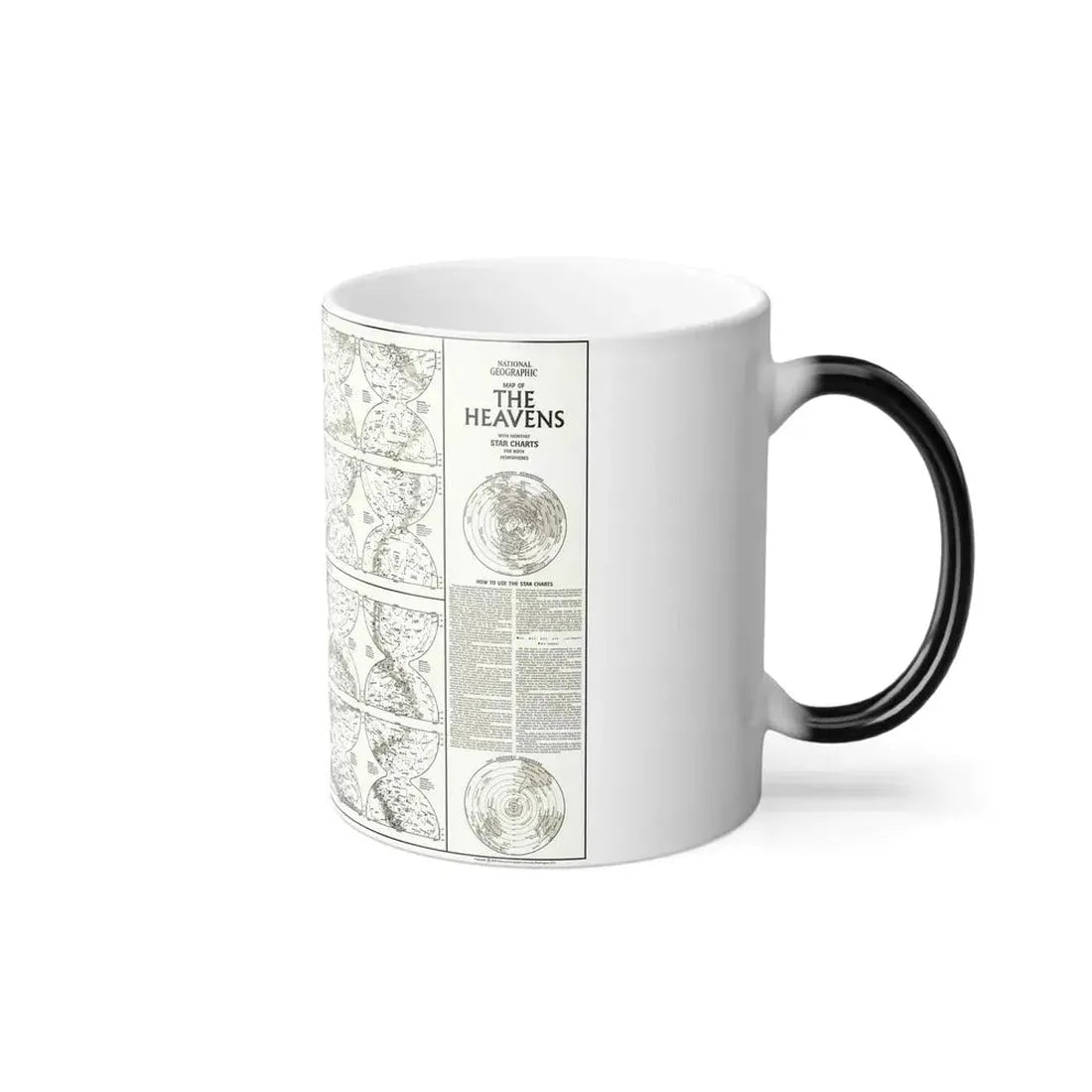 Heavens, The - Monthly Star Charts (1970) (Map) Color Changing Mug 11oz - Go Mug Yourself