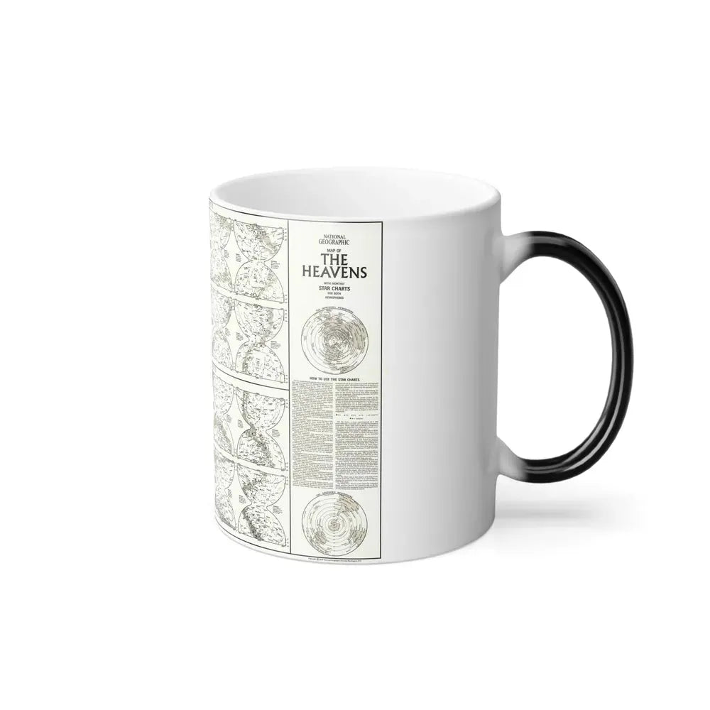 Heavens, The - Monthly Star Charts (1970) (Map) Color Changing Mug 11oz - Go Mug Yourself