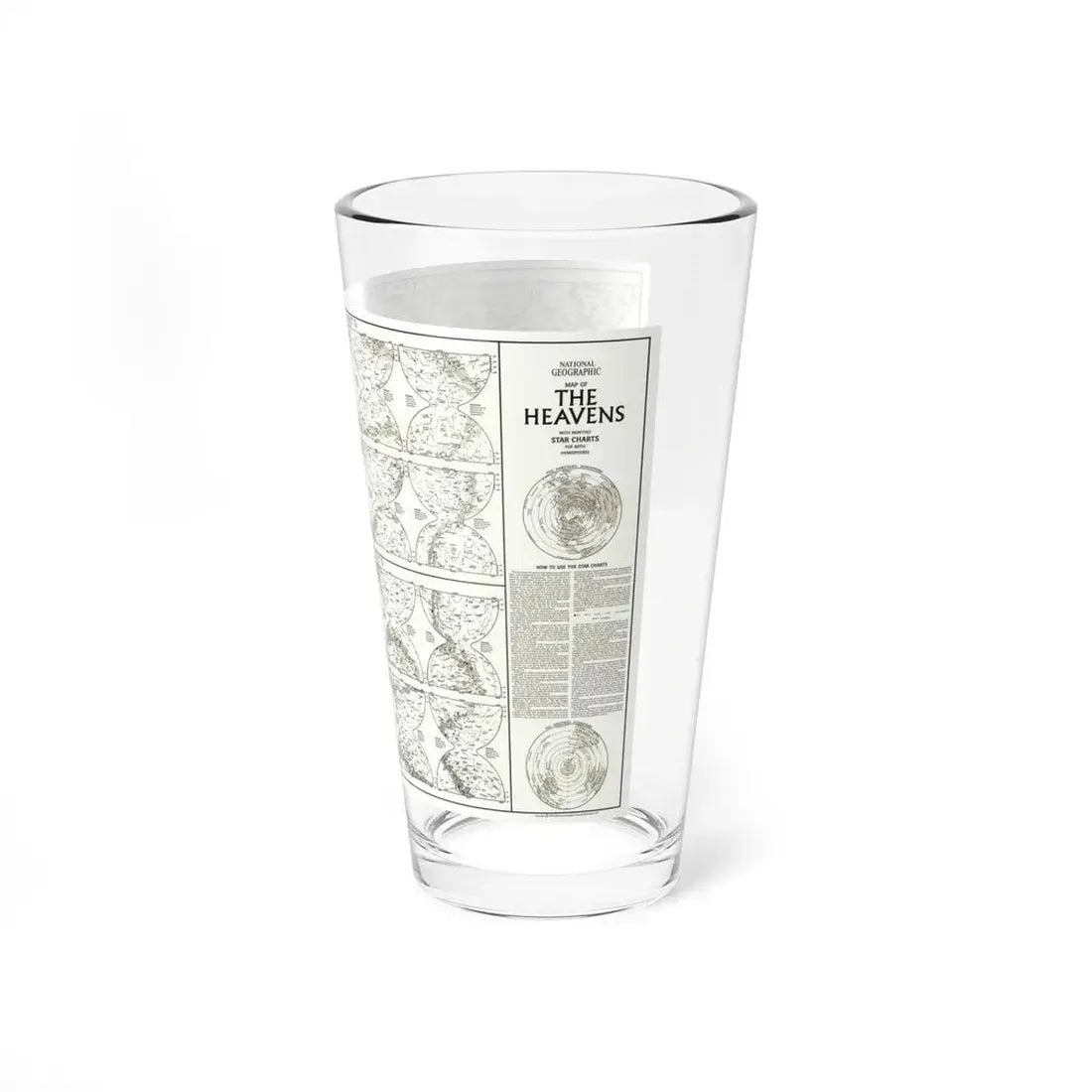 Heavens, The - Monthly Star Charts (1970) (Map) Pint Glass 16oz - Go Mug Yourself
