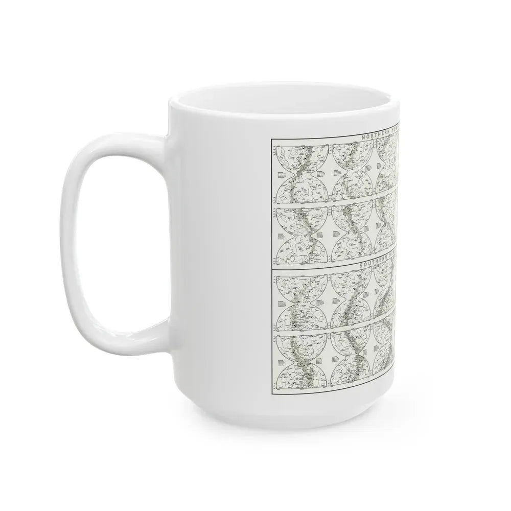 Heavens, The - Monthly Star Charts (1970) (Map) White Coffee Mug - Go Mug Yourself