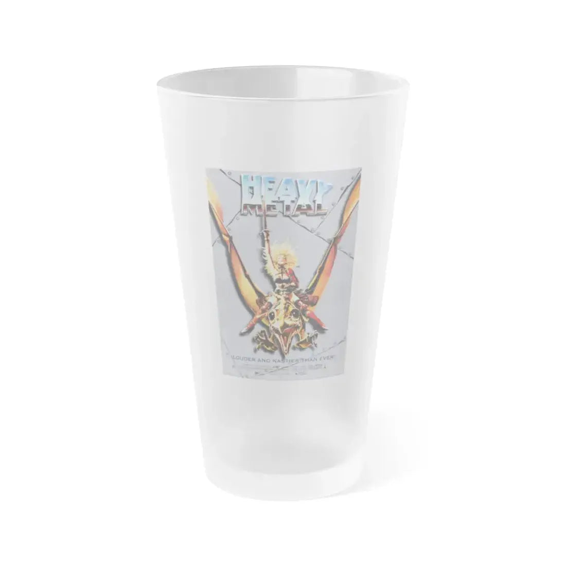 HEAVY METAL (RERELEASE) 1981 Movie Poster - Frosted Pint Glass 16oz 16oz Frosted - Go Mug Yourself