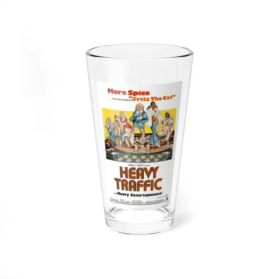 HEAVY TRAFFIC 1973 Movie Poster - Pint Glass 16oz 16oz - Go Mug Yourself