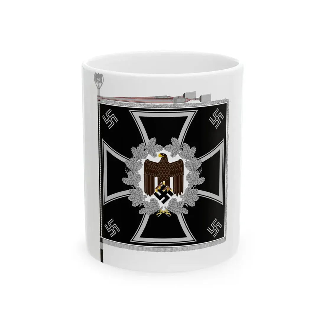 Heeresfahne Pioniere (Germany) White Coffee Mug 11oz - Go Mug Yourself
