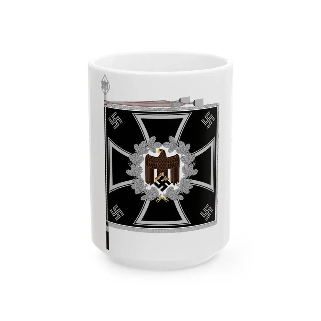 Heeresfahne Pioniere (Germany) White Coffee Mug 15oz - Go Mug Yourself