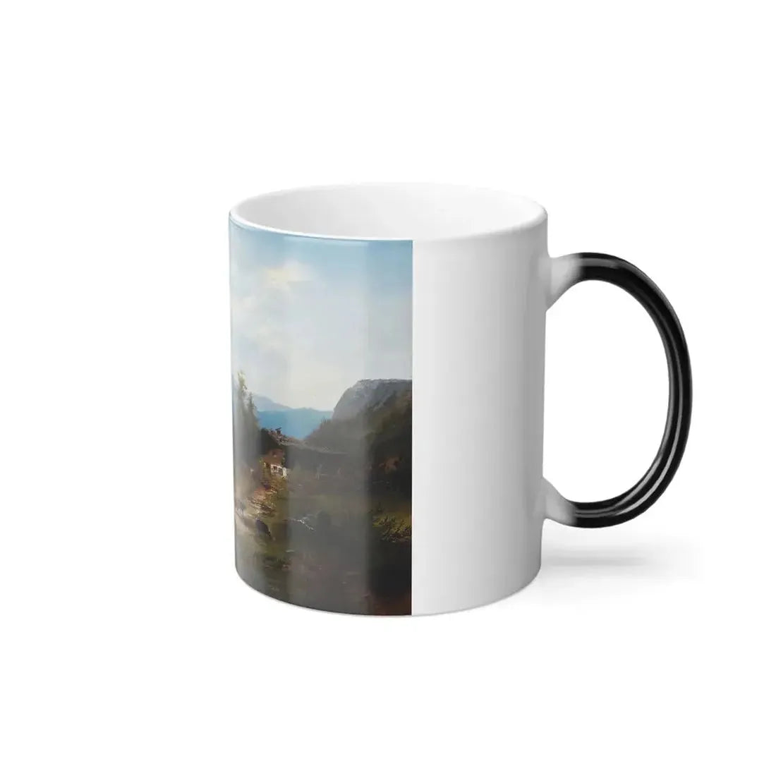 Heinrich Hiller (active Berlin 1866-1894) View of the Pilgrimage Church of Maria Plain near Salzburg - O-0 - Color Changing Mug 11oz - Go Mug Yourself