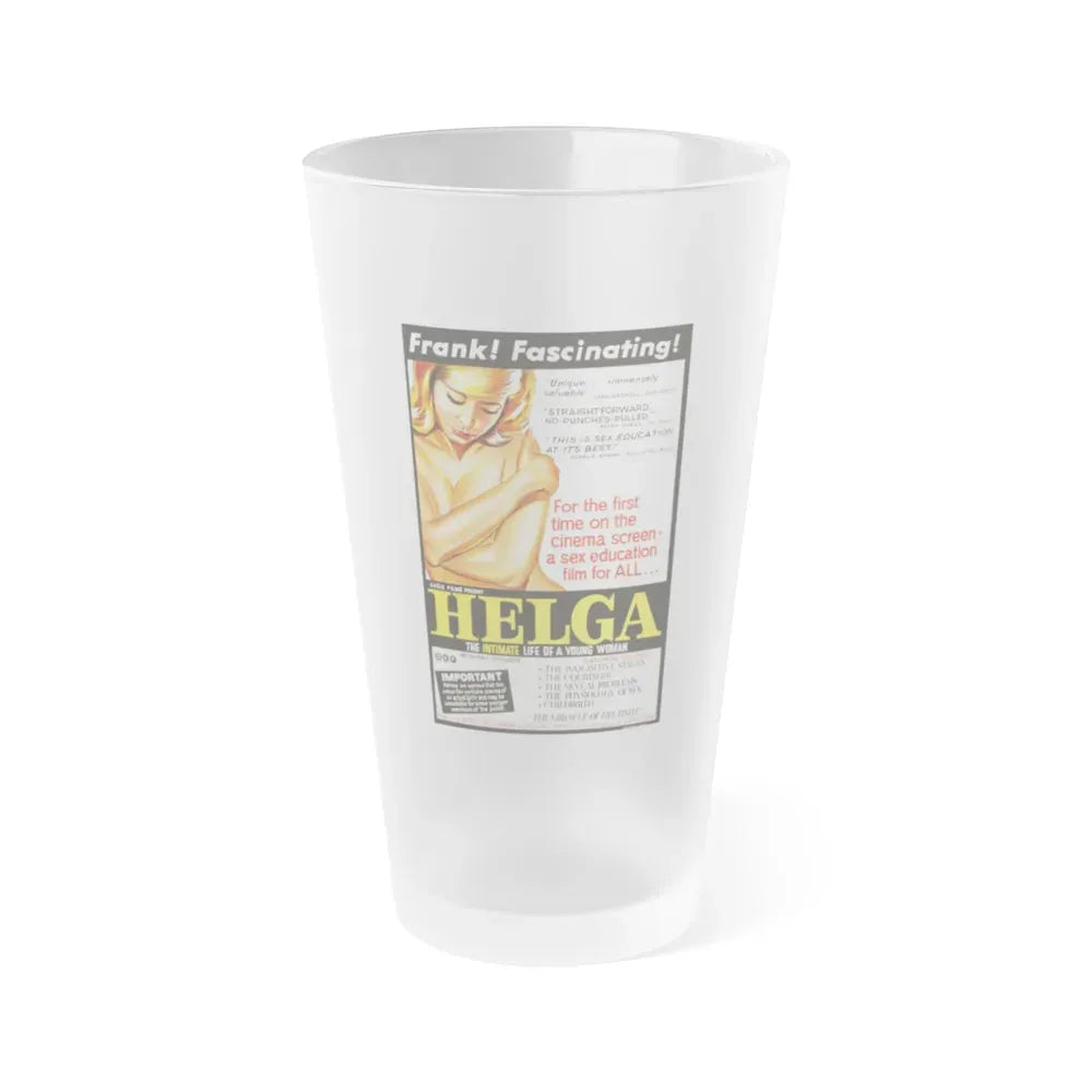 HELGA 1967 Movie Poster - Frosted Pint Glass 16oz 16oz Frosted - Go Mug Yourself