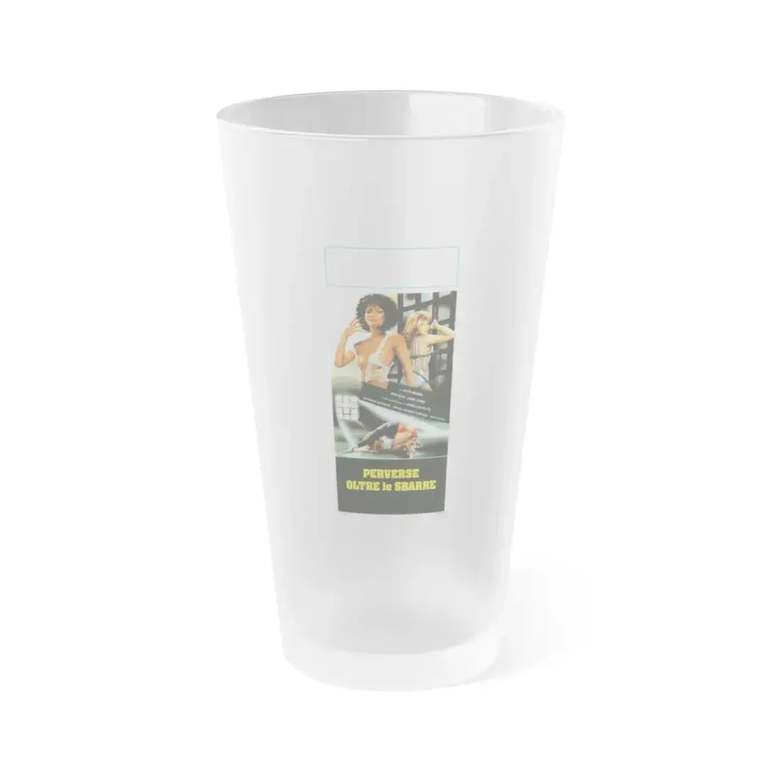 HELL BEHIND BARS (ITALIAN) 1984 Movie Poster - Frosted Pint Glass 16oz 16oz Frosted - Go Mug Yourself