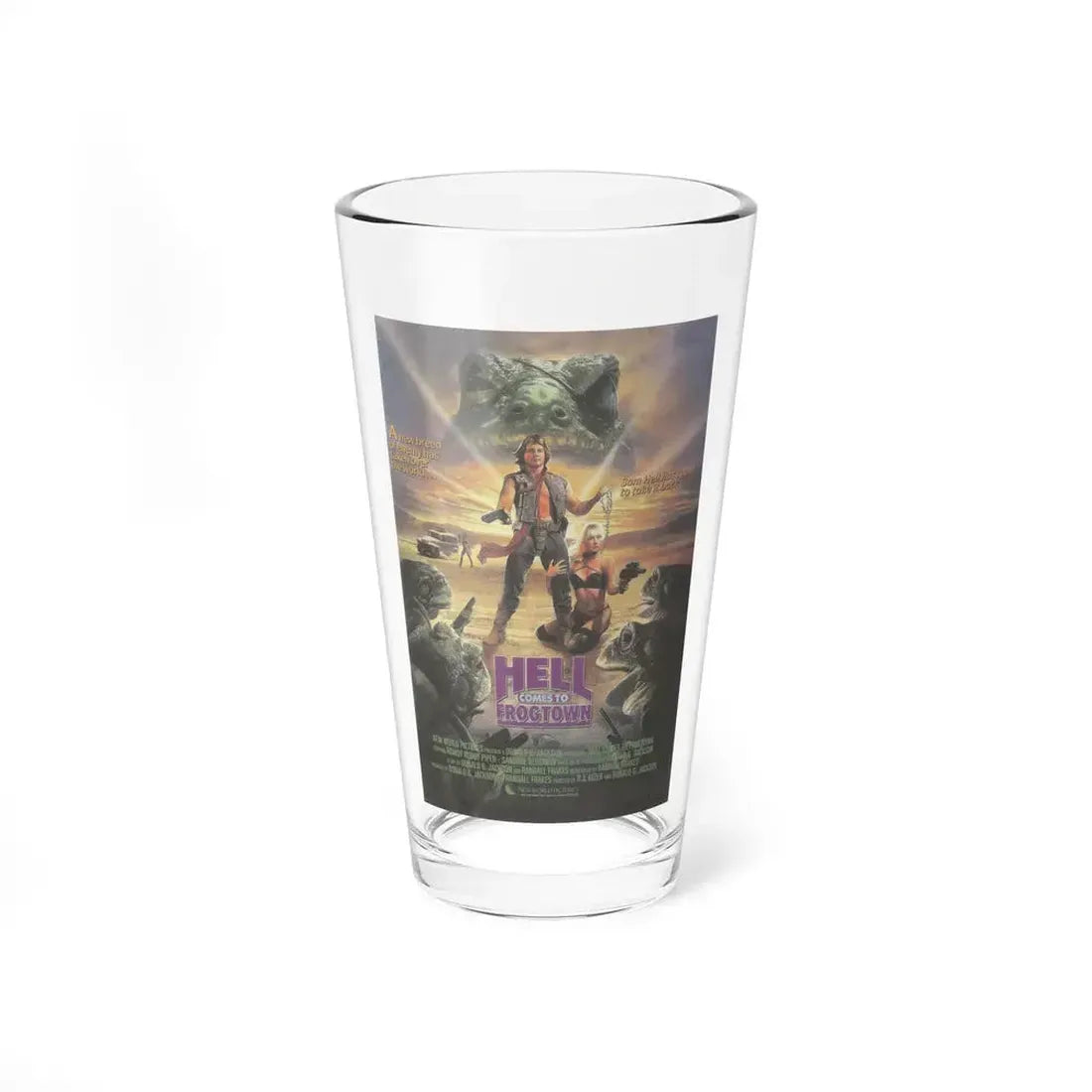 HELL COMES TO FROGTOWN (2) 1988 Movie Poster - Pint Glass 16oz 16oz - Go Mug Yourself