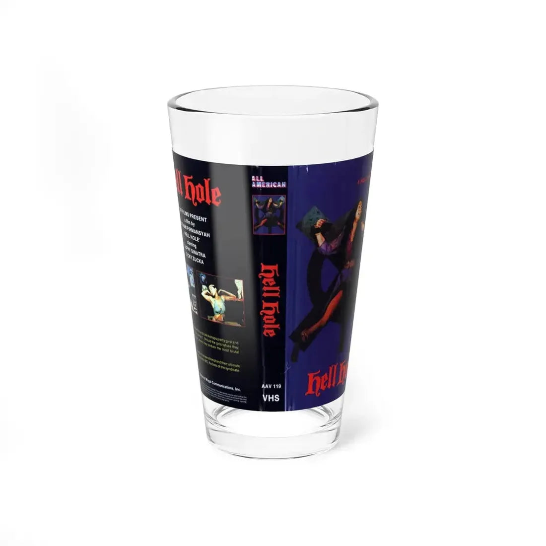 HELL HOLE (VHS COVER) Pint Glass 16oz 16oz - Go Mug Yourself