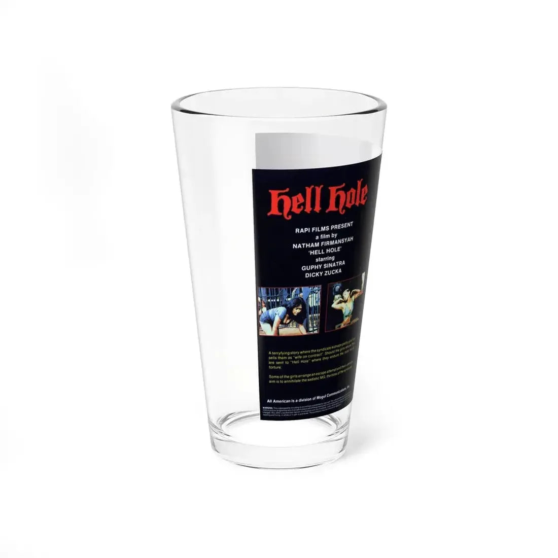 HELL HOLE (VHS COVER) Pint Glass 16oz - Go Mug Yourself