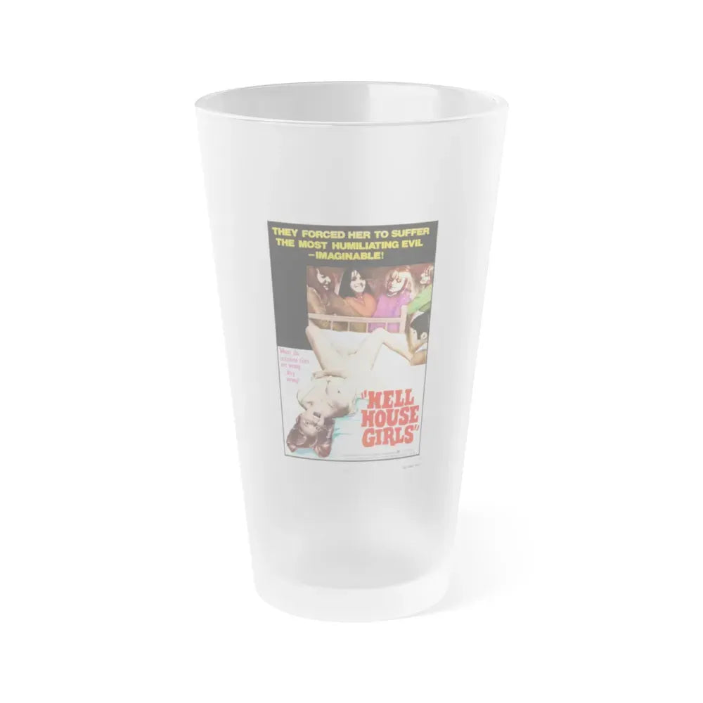 HELL HOUSE GIRLS (SCHOOL FOR UNCLAIMED GIRLS) 1969 Movie Poster - Frosted Pint Glass 16oz Default Title - Go Mug Yourself