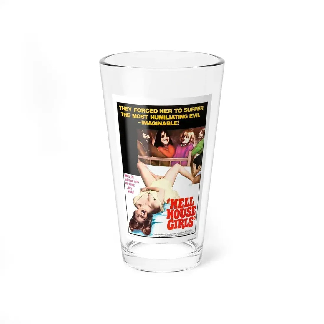 HELL HOUSE GIRLS (SCHOOL FOR UNCLAIMED GIRLS) 1969 Movie Poster - Pint Glass 16oz 16oz - Go Mug Yourself