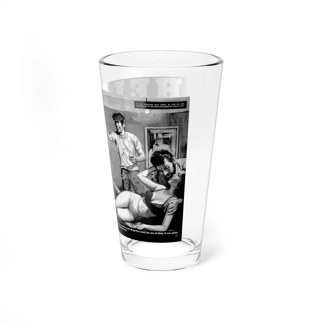 Hell In A Blue Bikini, Man's Daring, November 1962 - Pint Glass 16oz - Go Mug Yourself