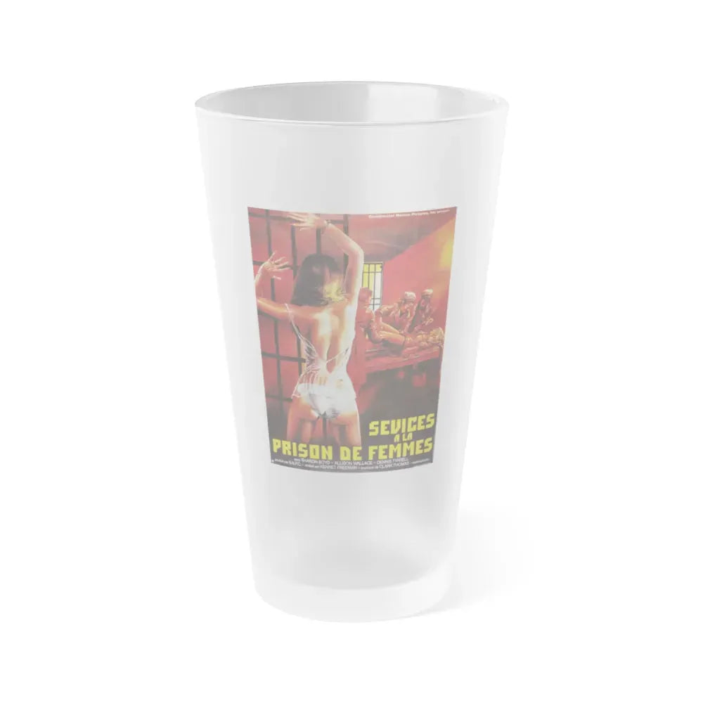 HELL PENITENTIARY 1984 Movie Poster - Frosted Pint Glass 16oz 16oz Frosted - Go Mug Yourself