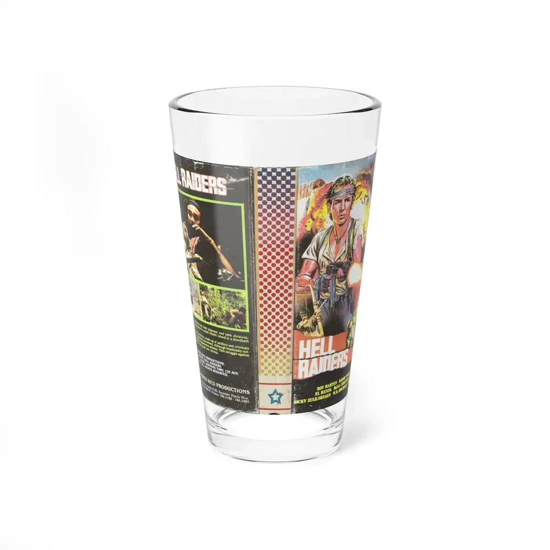 HELL RAIDERS (VHS COVER) Pint Glass 16oz 16oz - Go Mug Yourself