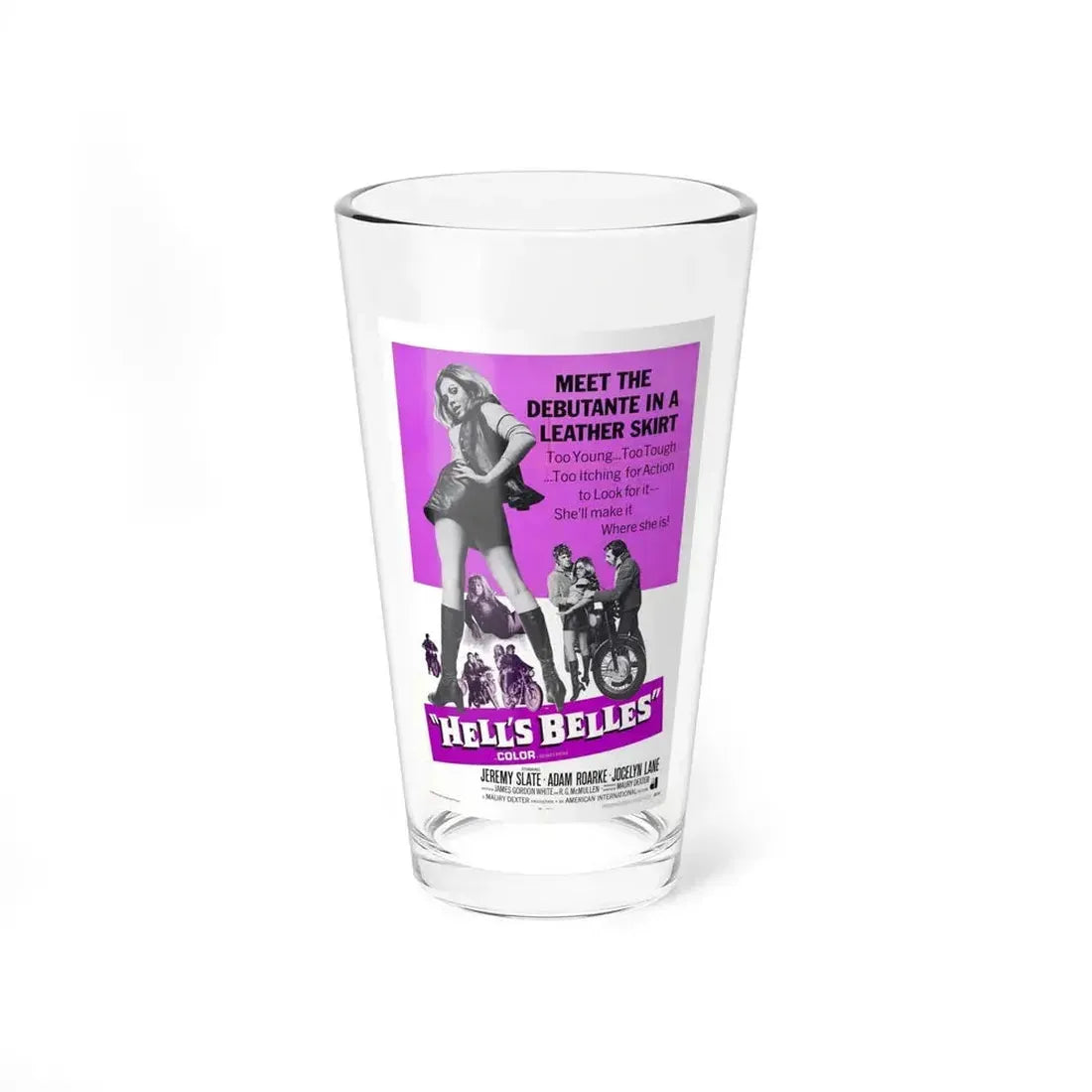 HELL'S BELLES 1969 Movie Poster - Pint Glass 16oz 16oz - Go Mug Yourself