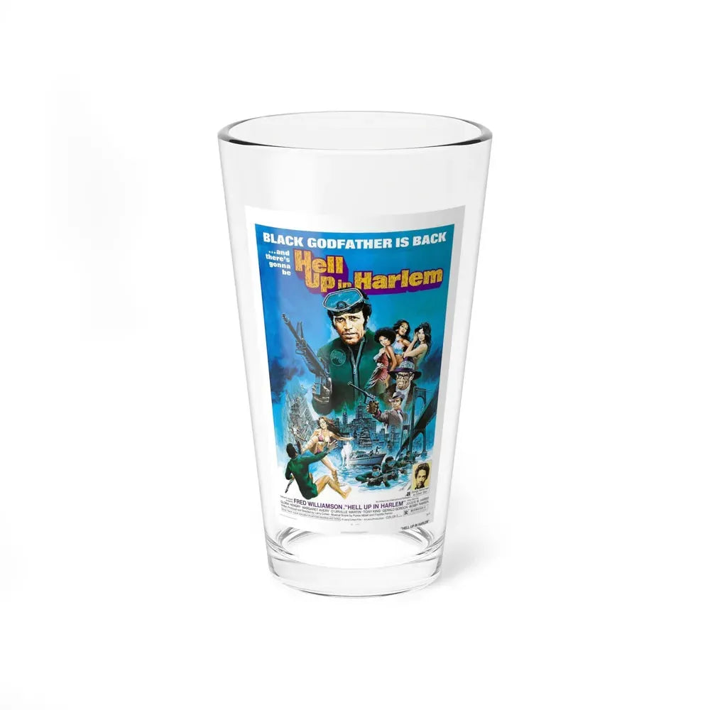 HELL UP IN HARLEM 1973 Movie Poster - Pint Glass 16oz 16oz - Go Mug Yourself