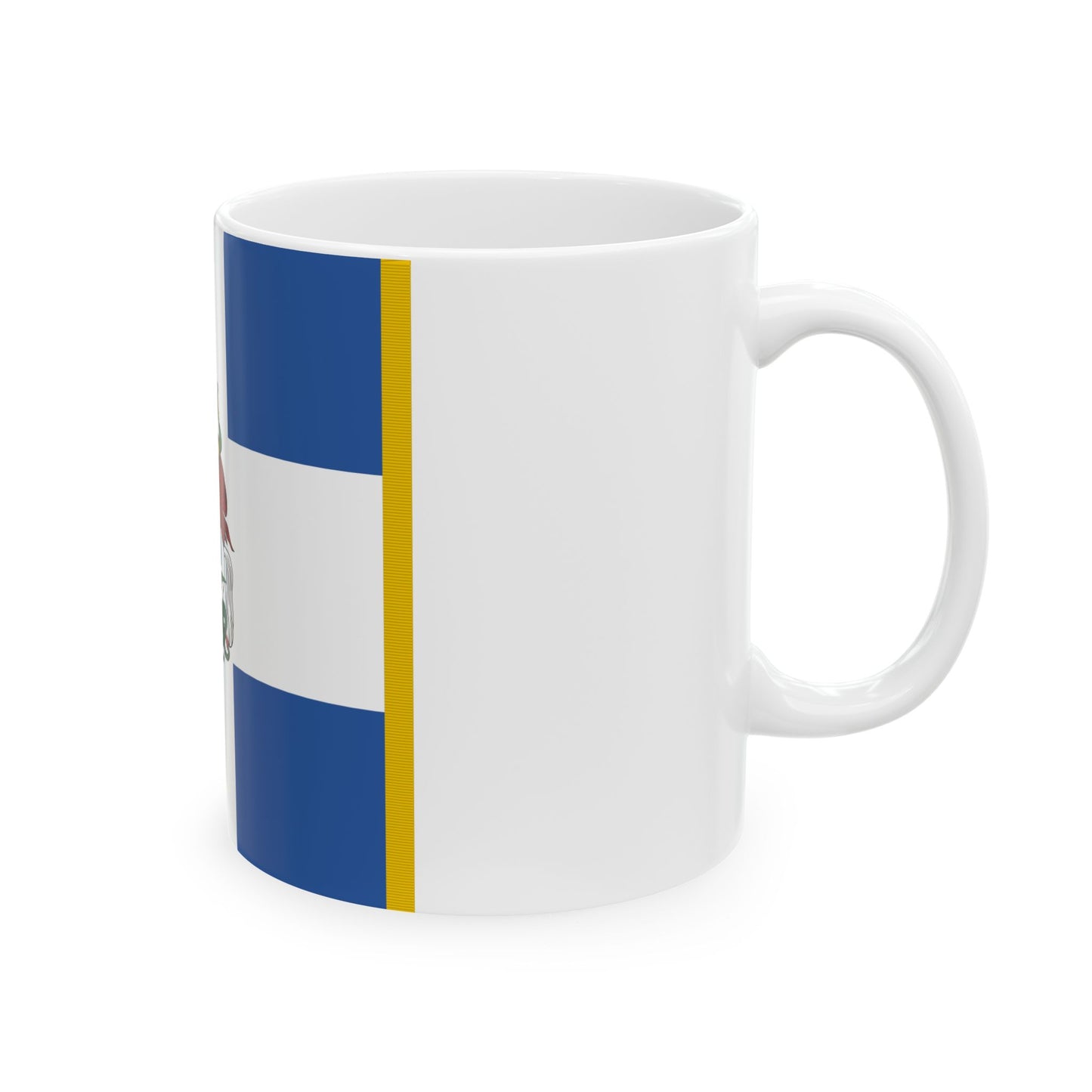Hellenic Army War Flag 1930 (Greece) White Coffee Mug-Go Mug Yourself