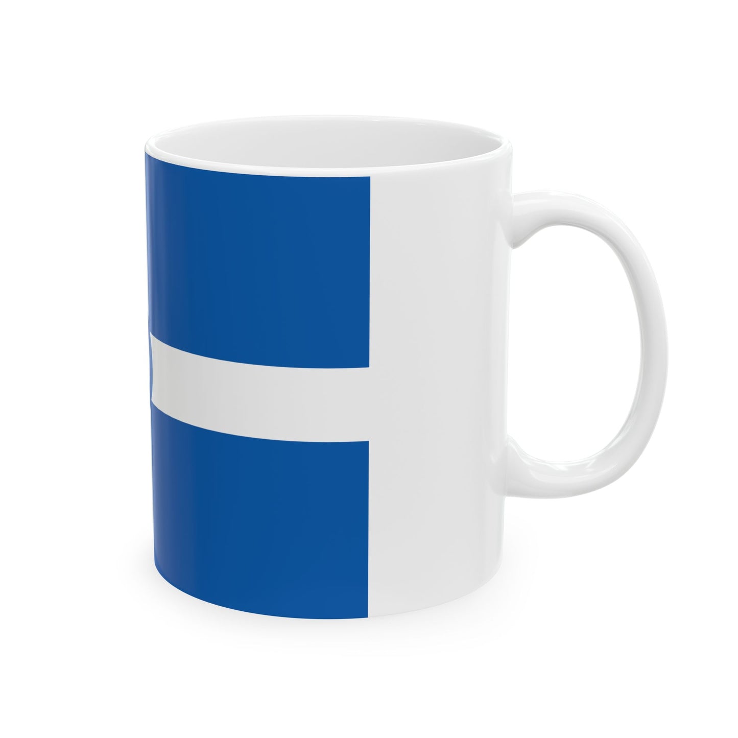 Hellenic civil air ensign (Greece) White Coffee Mug-Go Mug Yourself