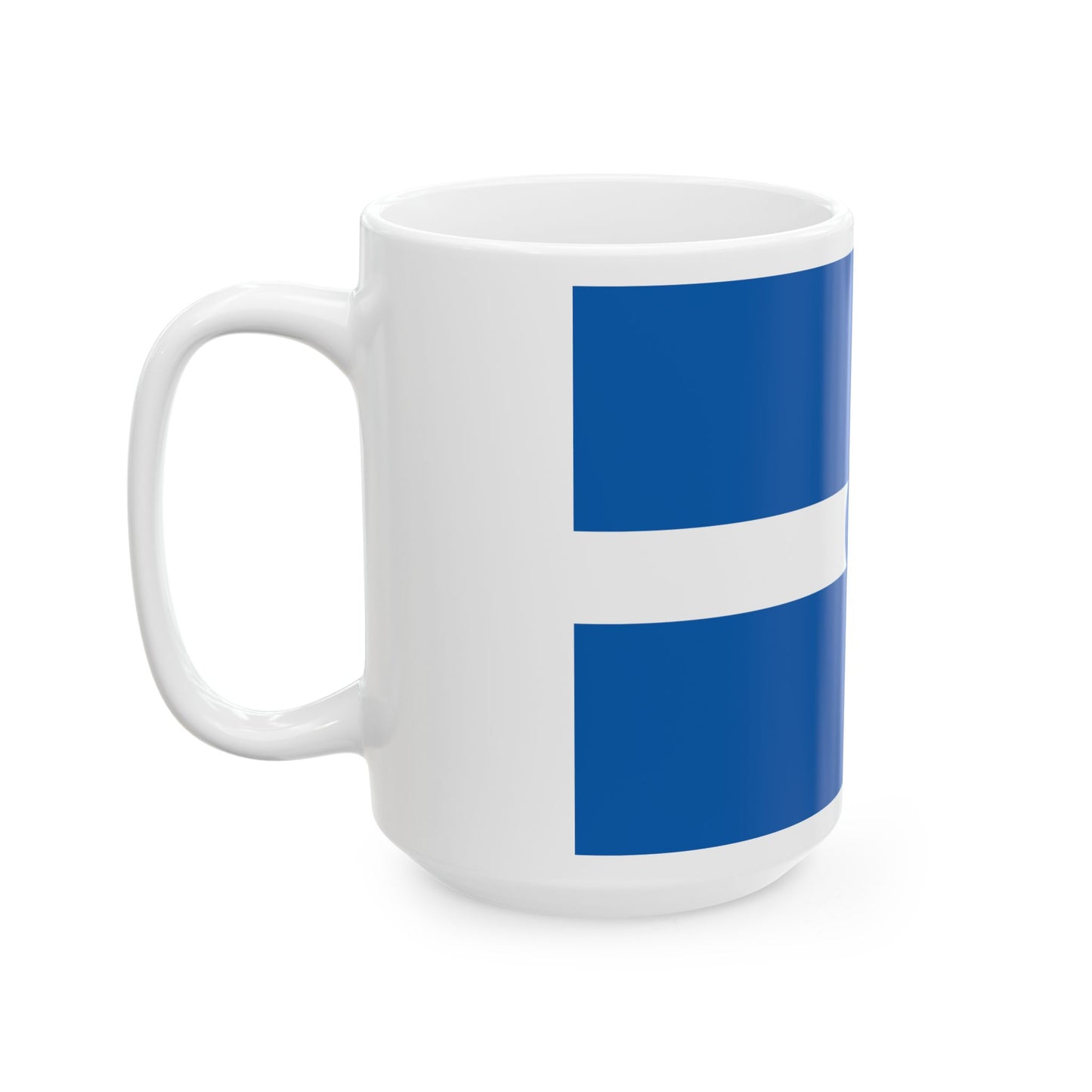 Hellenic civil air ensign (Greece) White Coffee Mug-Go Mug Yourself