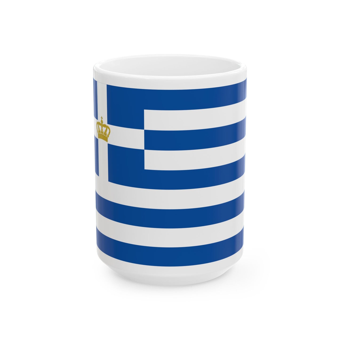 Hellenic Naval Ensign 1935 (Greece) White Coffee Mug-15oz-Go Mug Yourself