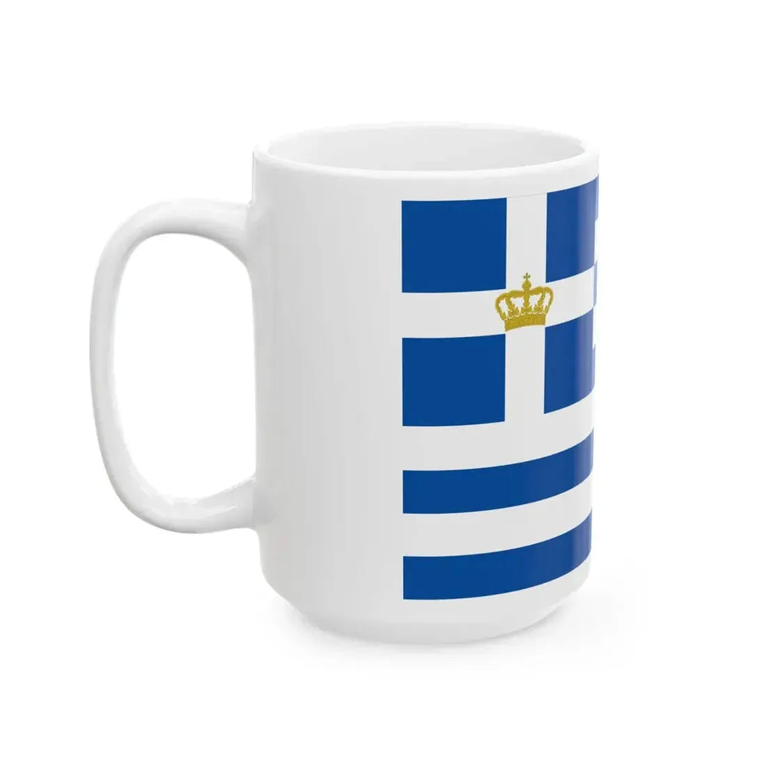 Hellenic Naval Ensign 1935 (Greece) White Coffee Mug - Go Mug Yourself