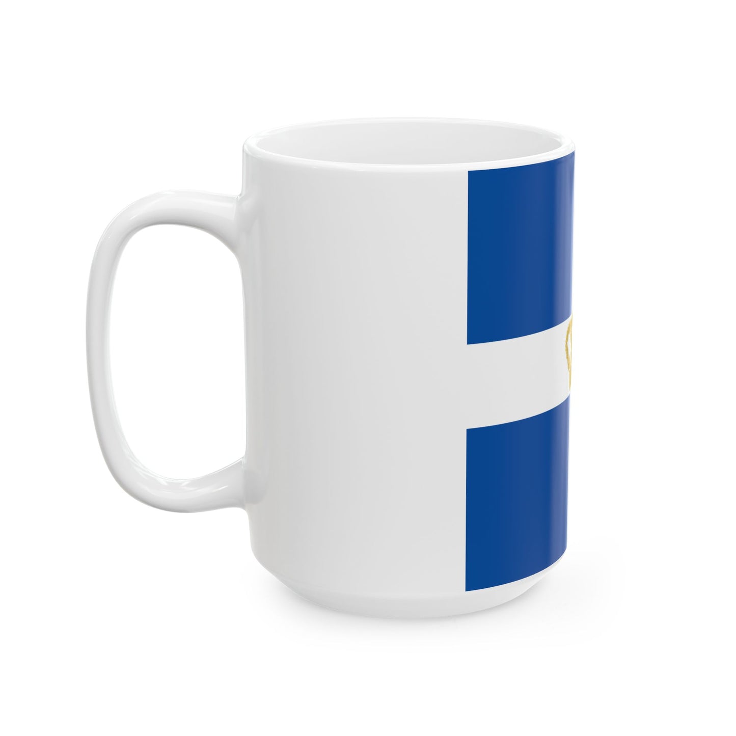 Hellenic Naval Jack 1935 (Greece) White Coffee Mug-Go Mug Yourself