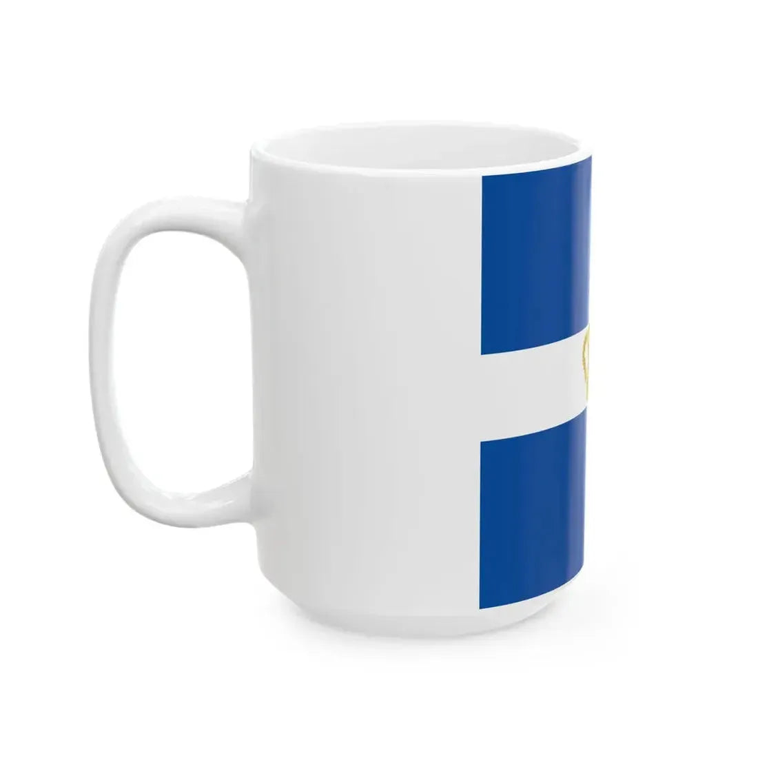 Hellenic Naval Jack 1935 (Greece) White Coffee Mug - Go Mug Yourself