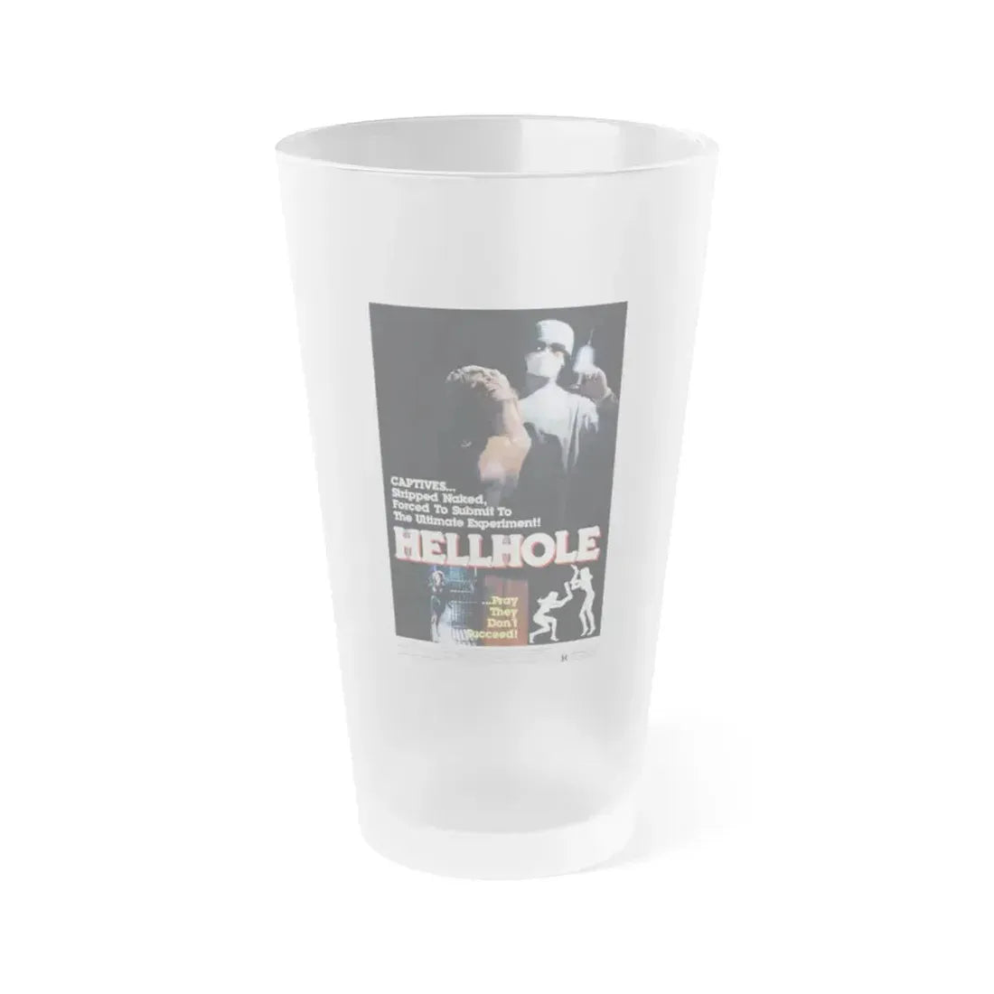 HELLHOLE 1985 Movie Poster - Frosted Pint Glass 16oz 16oz Frosted - Go Mug Yourself