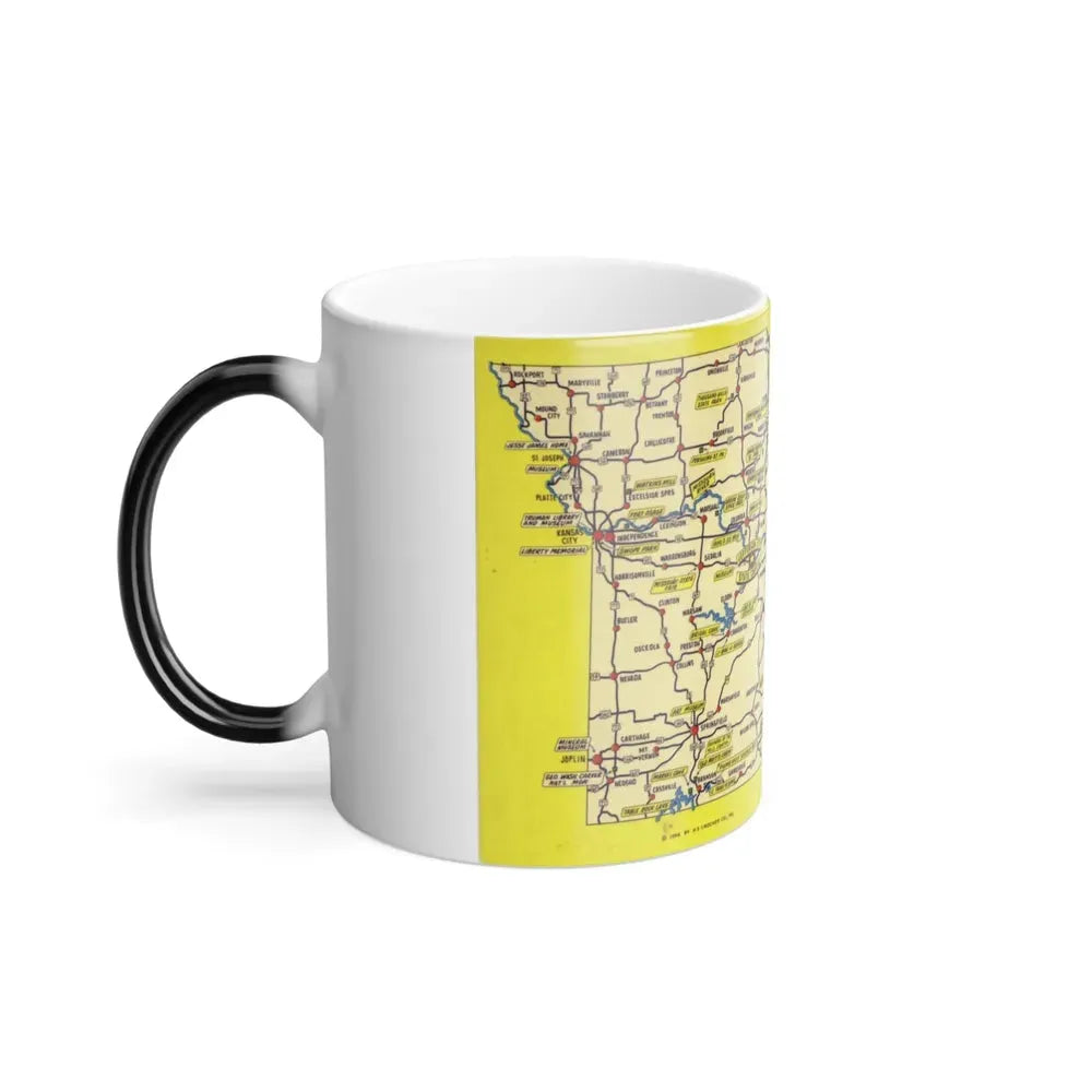 Hello from big MO Missouri (Greeting Postcards) Color Changing Mug 11oz - Go Mug Yourself