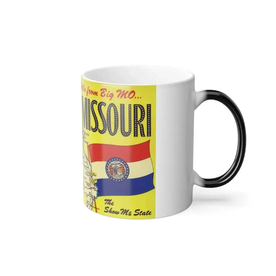 Hello from big MO Missouri (Greeting Postcards) Color Changing Mug 11oz - Go Mug Yourself
